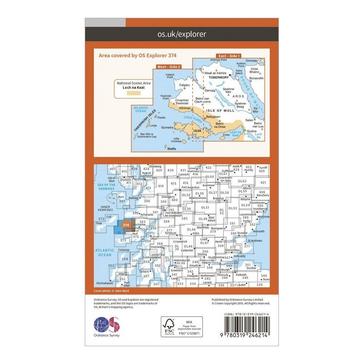Orange Ordnance Survey Explorer 374 Isle of Mull North & Tobermory Map With Digital Version