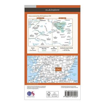 Orange Ordnance Survey Explorer Active 379 Dunkfeld, Aberfeldy & Glen Almond Map With Digital Version