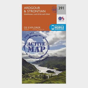 Orange Ordnance Survey Explorer Active 391 Ardgour & Strontian Map With Digital Version