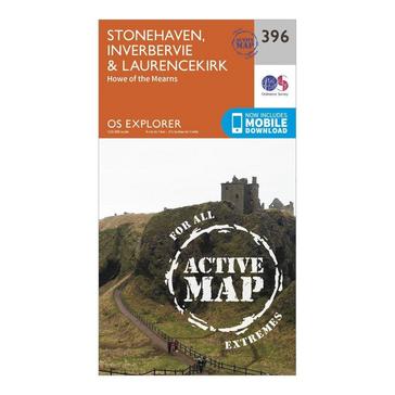 Orange Ordnance Survey Explorer Active 396 Stonehaven, Inverbervie & Laurencekirk Map With Digital Version