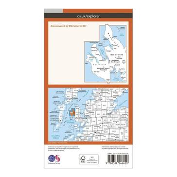 Orange Ordnance Survey Explorer 407 Skye  Dunvegan Map With Digital Version