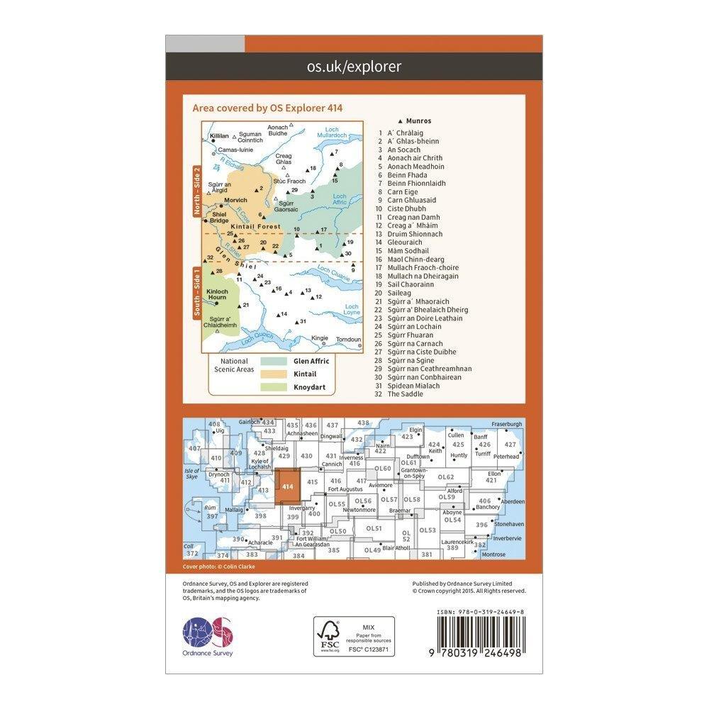 Ordnance Survey EXP 414 GLEN SHIEL AND KINTAIL Review