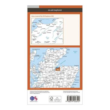 Orange Ordnance Survey Explorer 422 Nairn & Cawdor Map With Digital Version