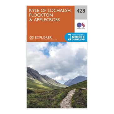 Orange Ordnance Survey Explorer 428 Kyle of Lochalsh Plockton  Applecross Map With Digital Version