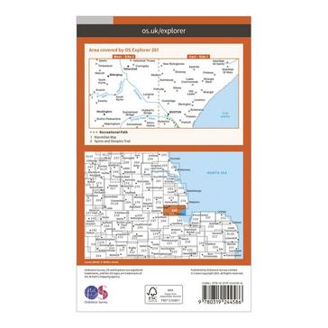Orange Ordnance Survey Explorer 261 Boston Map With Digital Version