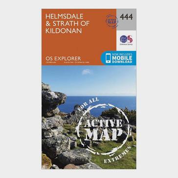 Orange Ordnance Survey Explorer Active 444 Helmsdale & Strath of Kildonan Map With Digital Version