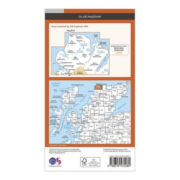 Orange Ordnance Survey Explorer Active 446 Durness & Cape Wrath Map With Digital Version
