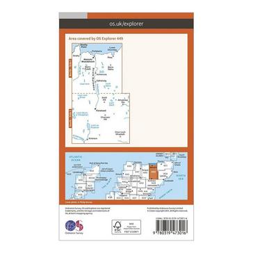 Orange Ordnance Survey Explorer Active 449 Strath Halladale & Strathy Point Map With Digital