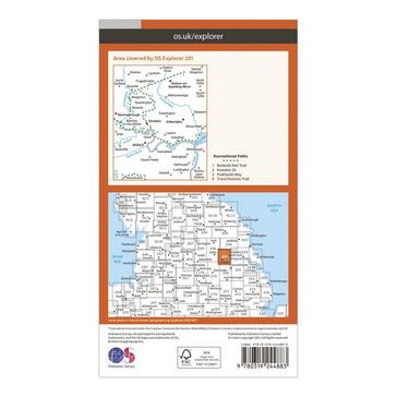 Orange Ordnance Survey Explorer 291 Goole & Gilberdyke Map With Digital Version