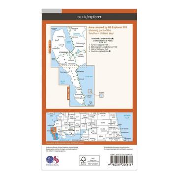 Orange Ordnance Survey Explorer 309 Stranrear & The Rhins Map With Digital Version