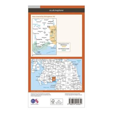 Orange Ordnance Survey Explorer 313 Dumfries & Dalbeattie Map With Digital Version