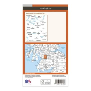 Orange Ordnance Survey Explorer 334 East Kilbride, Galston & Darvel Map With Digital Version