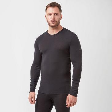 Black Icebreaker Men's Everyday Long Sleeve Merino Crew Neck Top