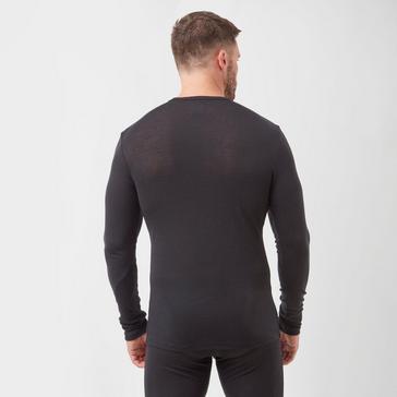 Black Icebreaker Men's Everyday Long Sleeve Merino Crew Neck Top