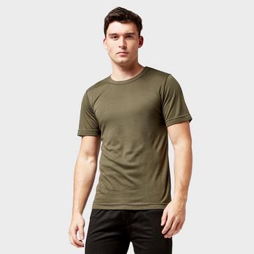 Green Peter Storm Mens Short Sleeved Thermal Crew Neck Top Khaki