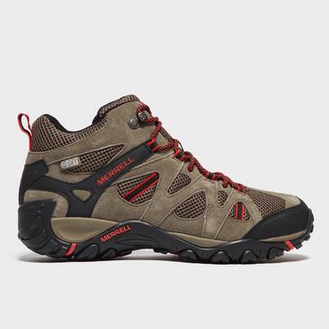 Brown Merrell Men's Deverta Vent Waterproof Boot