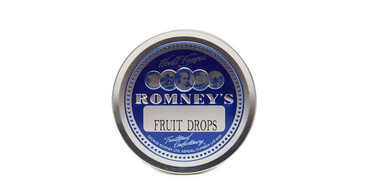 ROMNEYS Travel Tin Fruit Drops ROMNEYS Travel Tin Fruit Drops