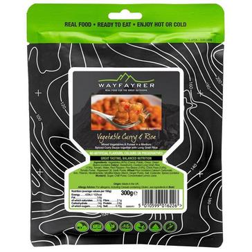 Clear Wayfayrer Vegetable Curry & Rice Ready-to-Eat Camping Food