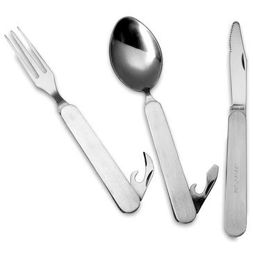 Silver LIFEVENTURE Folding Cutlery Set