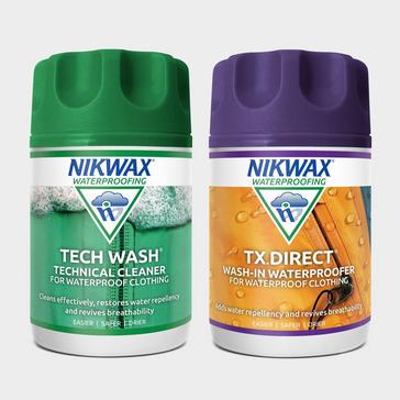 WHITE Nikwax Tech Wash and TX Direct Twin Pack (100ml/150ml)