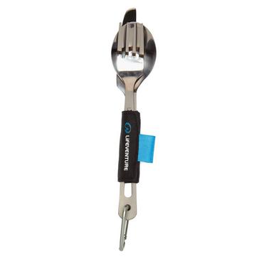 Black LIFEVENTURE Titanium KFS Set Camping Cutlery