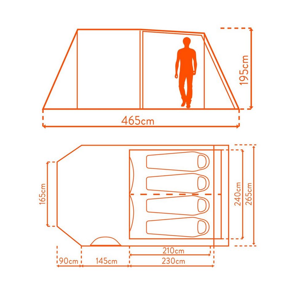 Eurohike Air 400 Inflatable Tent GO Outdoors