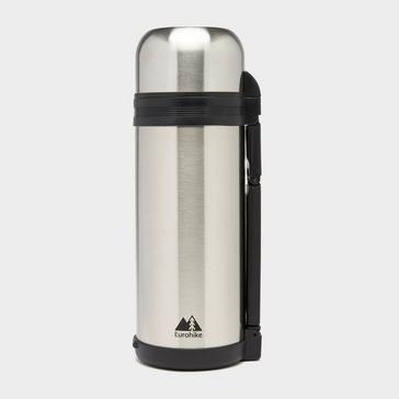 Silver Eurohike Stainless Steel Flask Silver/Black 1.5L