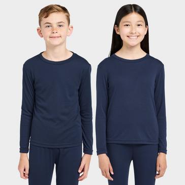 Blue Peter Storm Kids Long Sleeved Thermal Crew Neck Top Navy