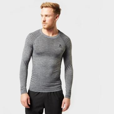 Grey Odlo Men's Performance Light Long Sleeve Top