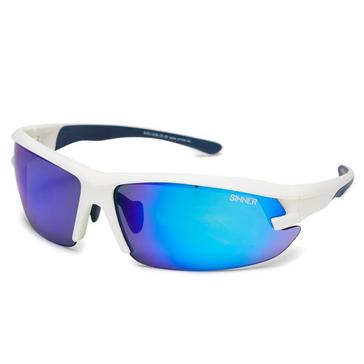 White Sinner Speed Sunglasses (Matte White/Blue)