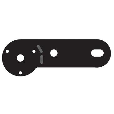 Black Maypole Single Socket Mounting Plate