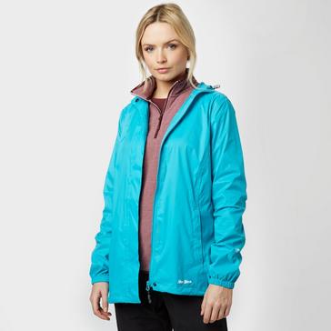 Blue Peter Storm Womens Packable Hooded Jacket Blue