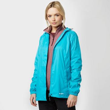 Blue Peter Storm Womens Packable Hooded Jacket Blue