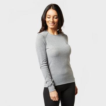 Grey Odlo Women's Act Warm Crew Long-sleeve Top