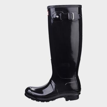 Black Hunter Women's Original Tall Gloss Wellington Boots