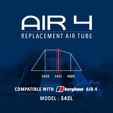 Clear Eurohike Air 4 Replacement Air Tube (Middle - 542L)
