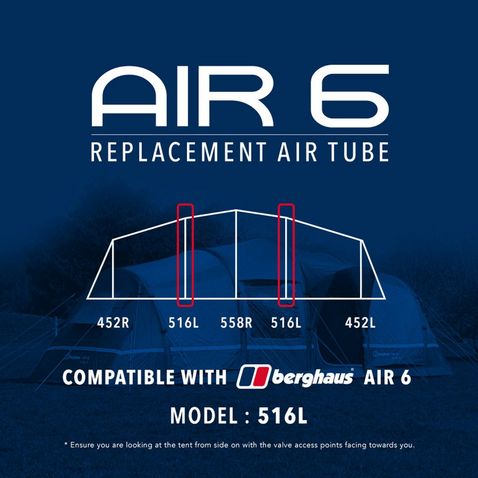 New Eurohike 6XL 730R Replacement PVC Air Tube 