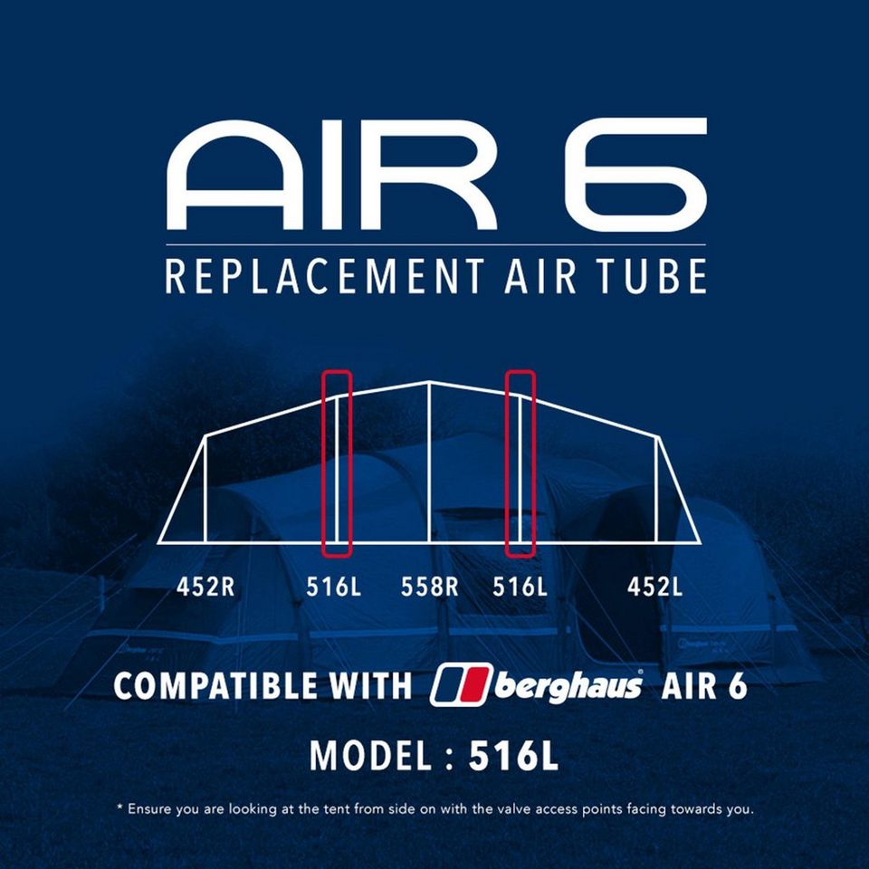 Eurohike Air 6 Tent Replacement Air Tube 516L GO Outdoors