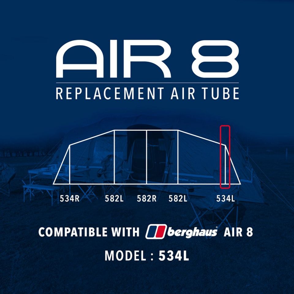 Eurohike Air 8 Replacement Air Tube 534L GO Outdoors