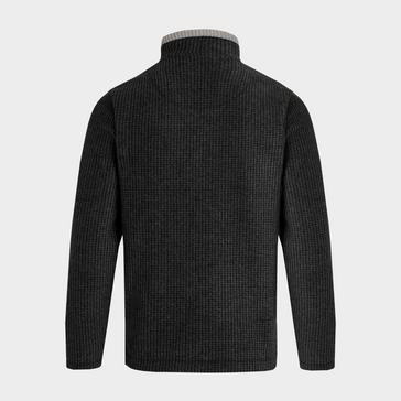 Black Weird Fish Men's Eco 1/4 Zip Grid Fleece