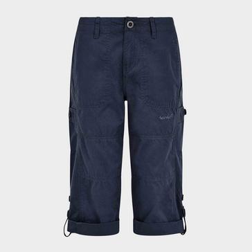 Dark Blue Weird Fish Women's Salena 3/4 Length Trousers