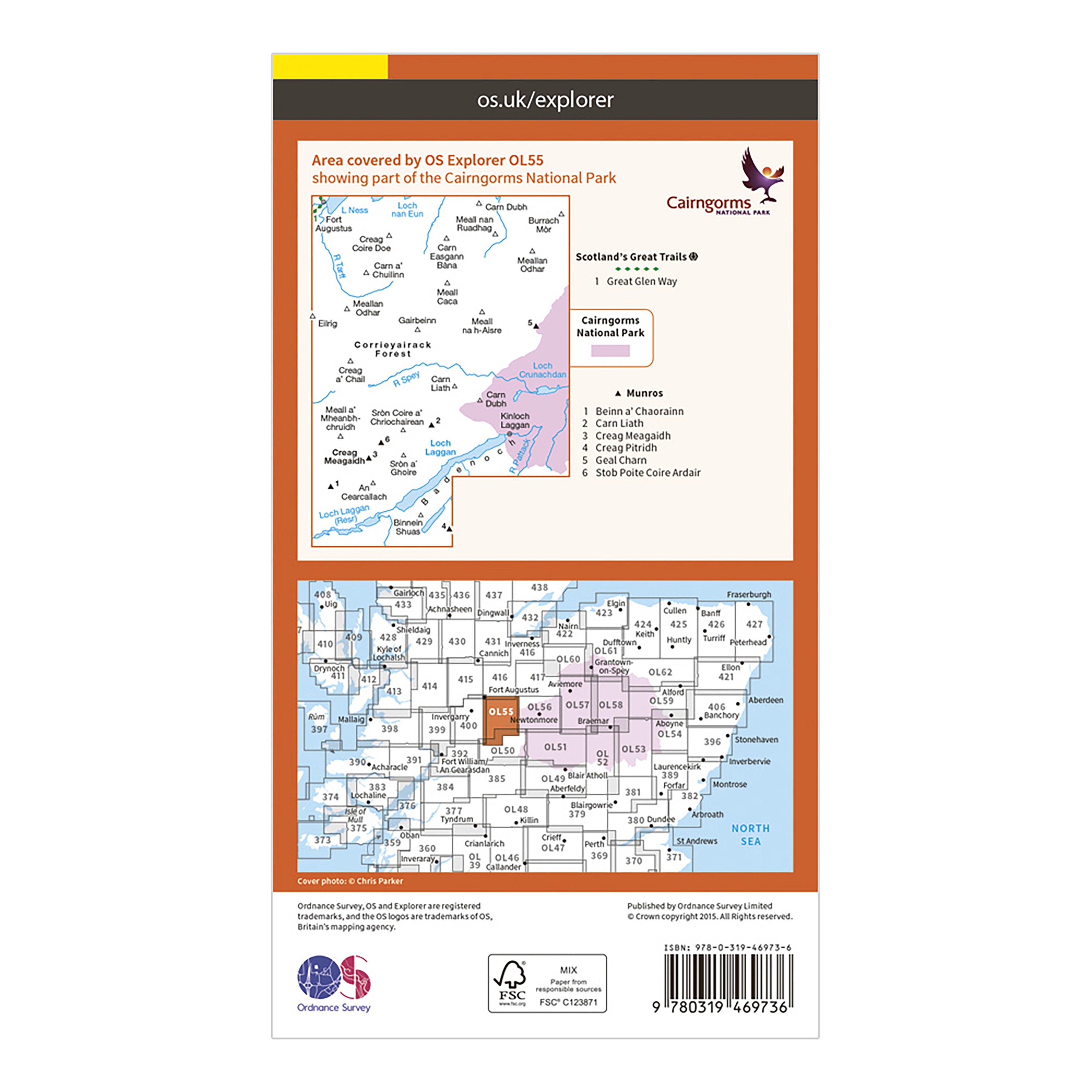 Ordnance Survey Explorer OL 55 Active D Loch Laggan & Creag Meagaidh Review