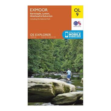Orange Ordnance Survey Explorer OL 9 Exmoor Map