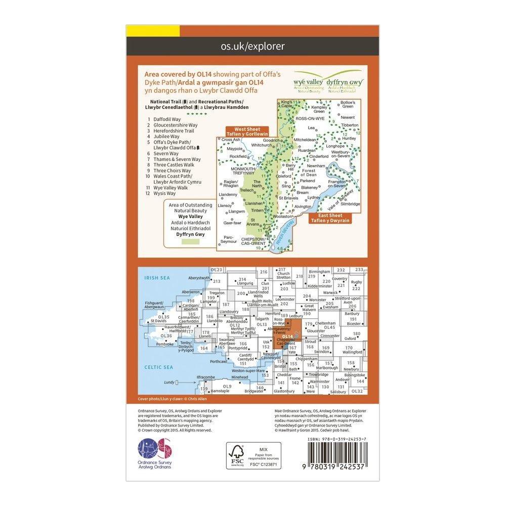 Ordnance Survey OL14 WYE VALLEY AND FOREST OF Review