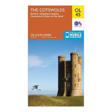 Orange Ordnance Survey Explorer OL45 The Cotswold Map With Digital Version