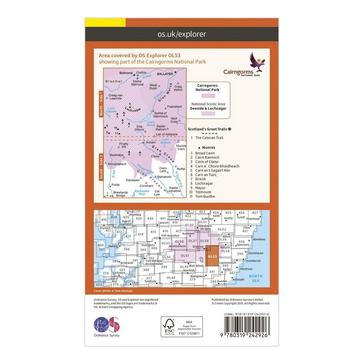 Orange Ordnance Survey Explorer OL 53 Lochnagar, Glen Muick & Glen Clova Map
