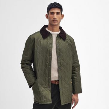 Green Barbour Mens Heritage Liddesdale Quilted Jacket Olive