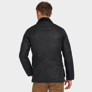 Blue Barbour Mens Ashby Wax Jacket Navy