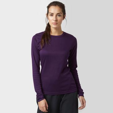 Purple Peter Storm Women's Long-sleeve Thermal Crew-neck Baselayer Top