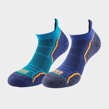 Blue 1000 MILE Men's Run Single Layer Socklets - 2 Pack